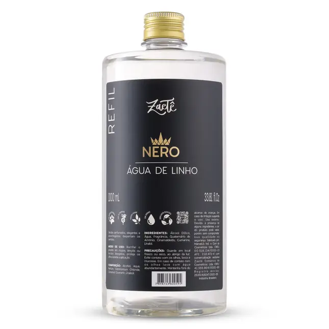 REFIL ÁGUA DE LINHO NERO ZAETÊ 1L