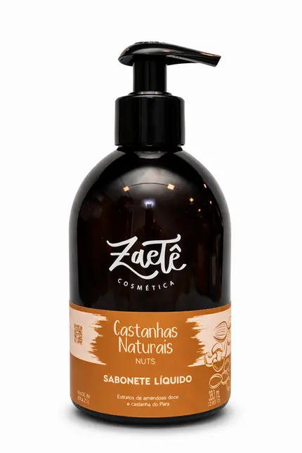 SABONETE LÍQUIDO CASTANHAS NATURAIS ZAETÊ 380ML